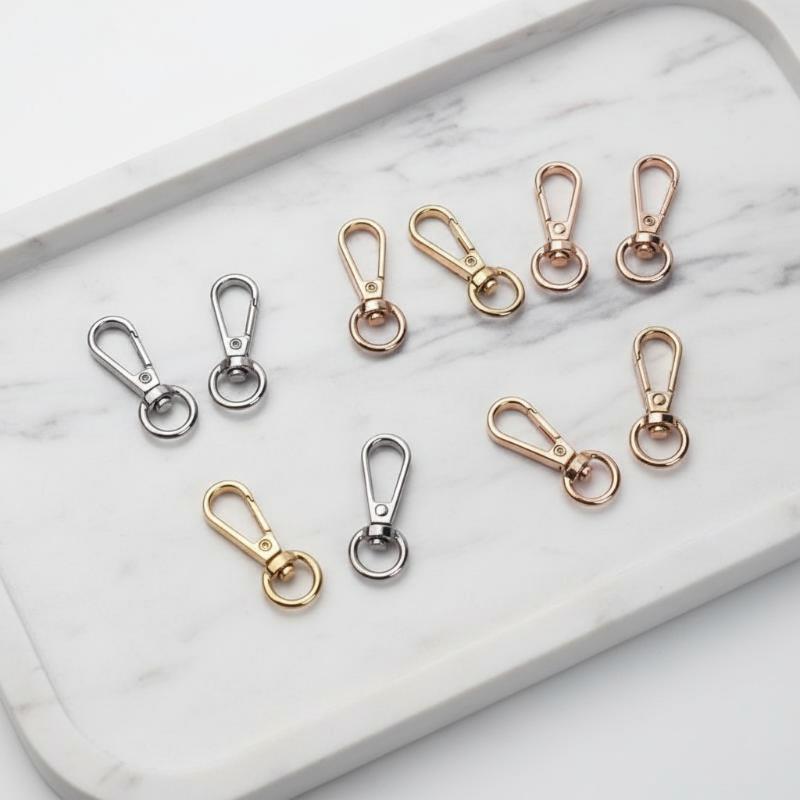 Lobster Clasp Silver - 2/10/20 Pezzi Moschettoni Girevoli Resistenti in