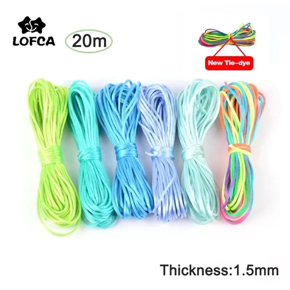 Knotting Cord Silk - 20m/Lotto Cordini in Nylon Fai-da-Te 1,5mm