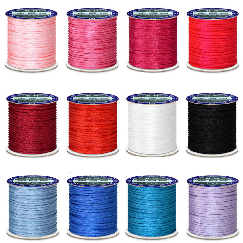 Knotting Cord Silk - 1.5/2/2.5mm corea corda filo filo raso