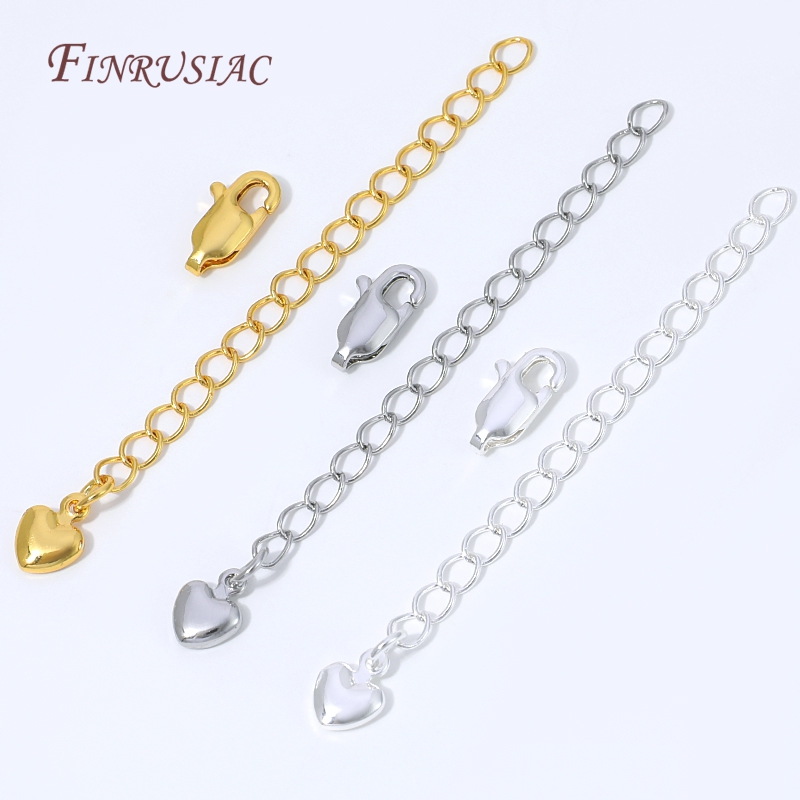 Lobster Clasp Silver - Catena di Estensione Placcata Oro 18K