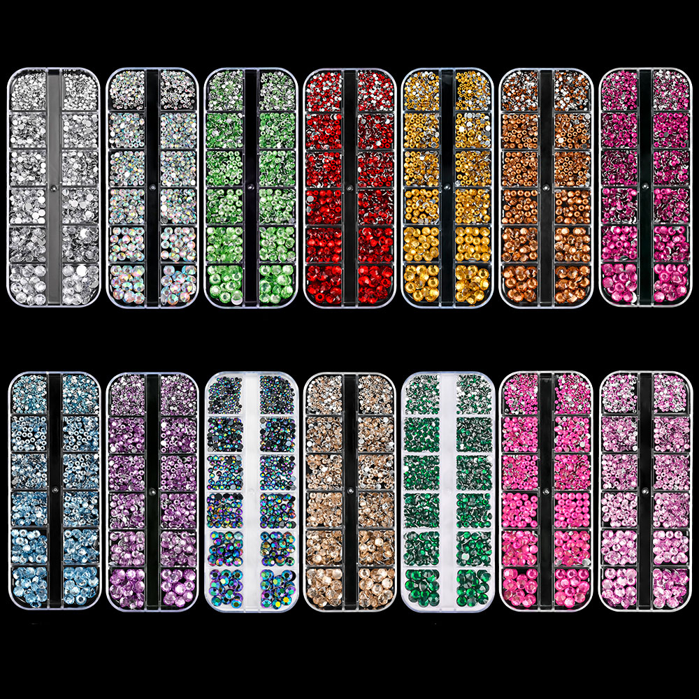 Crystal Bead Mix - 12 Griglia Mix dimensioni Resina di