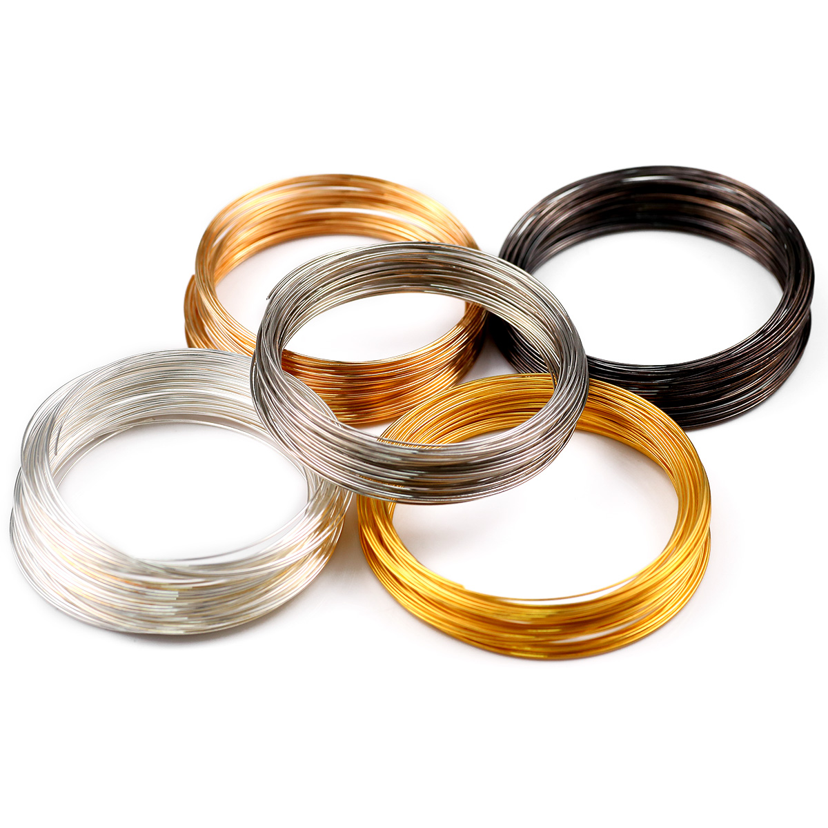 Memory Wire Bracelet - Filo di acciaio memory 50 anelli/lotto