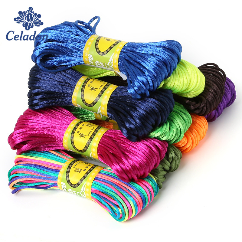 Knotting Cord Silk - 2mm 20 metri morbido raso Rattail