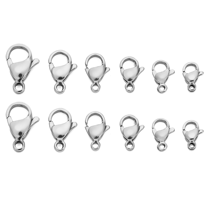 Lobster Clasp Silver - 50 pz Acciaio Inossidabile Aragosta Catenacci