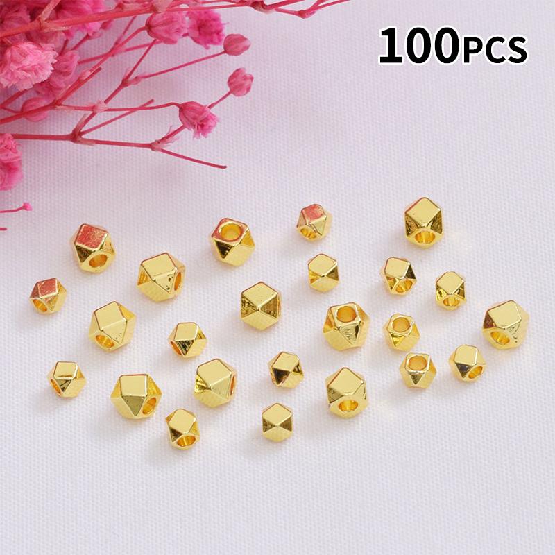 Jewelry Making Ideas With Beads - Perline Distanziatrici Sfaccettate Placcate Oro Lucido