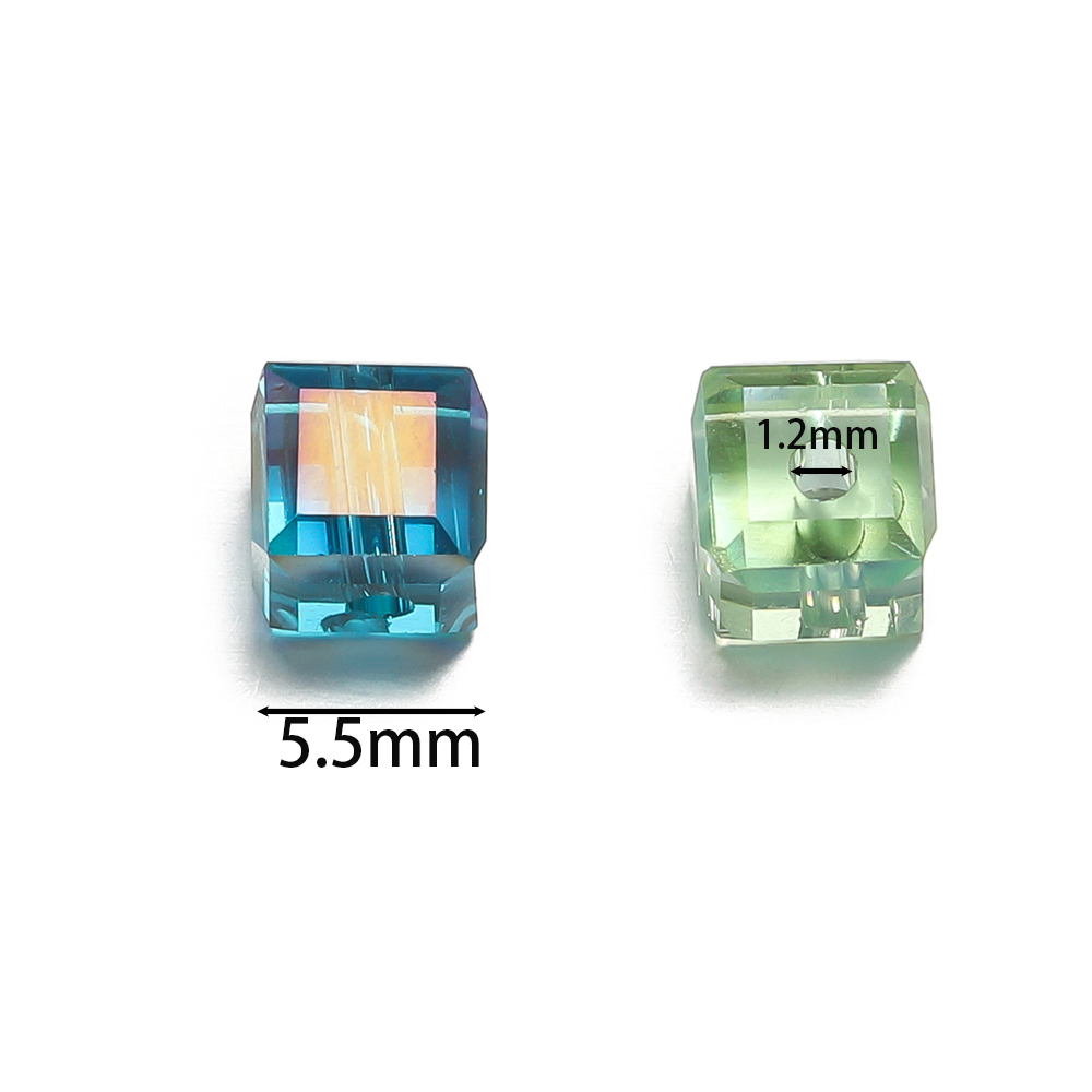 Crystal Bead Mix - 10 pz/lotto Squisita Colore Quadrato Perline