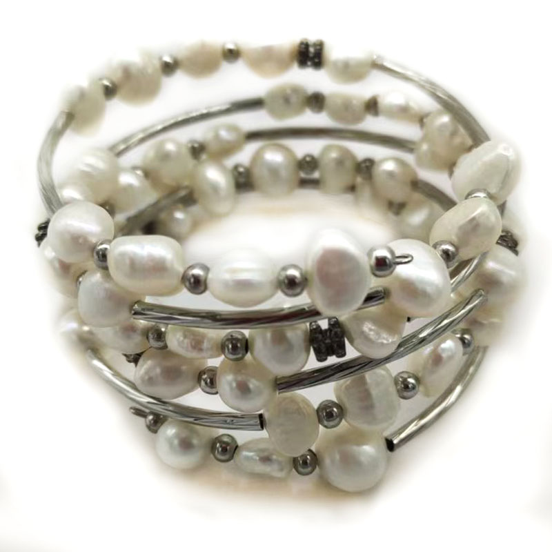 Bracciale di Perle Barocche Na - Memory Wire Bracelet recensione e prezzo