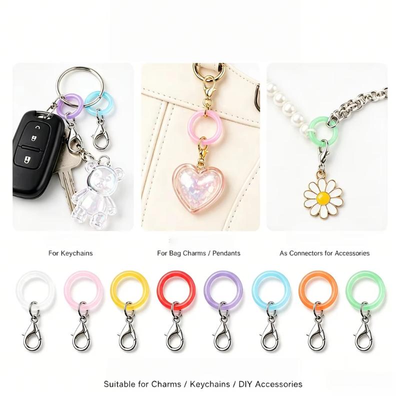 5/10 Pezzi Anelli in Silicone  - Lobster Clasp Silver recensione e prezzo