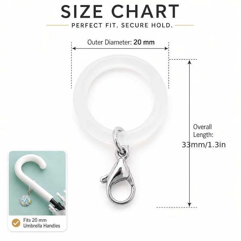 5/10 Pezzi Anelli in Silicone  - Lobster Clasp Silver recensione e prezzo