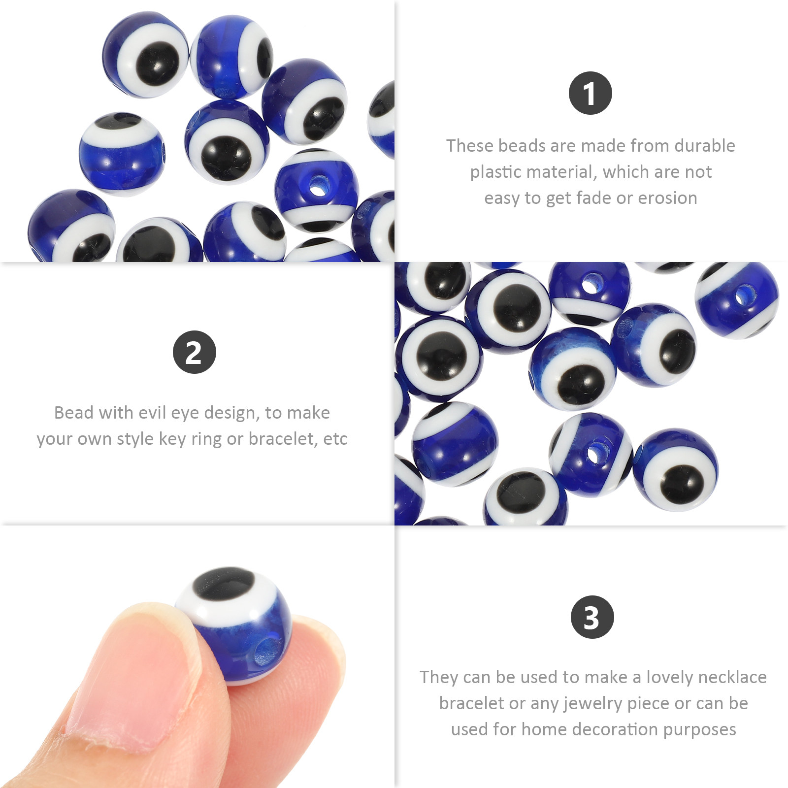 100 Perle a Forma di Occhio di - Jewelry Making Ideas With Beads recensione e prezzo